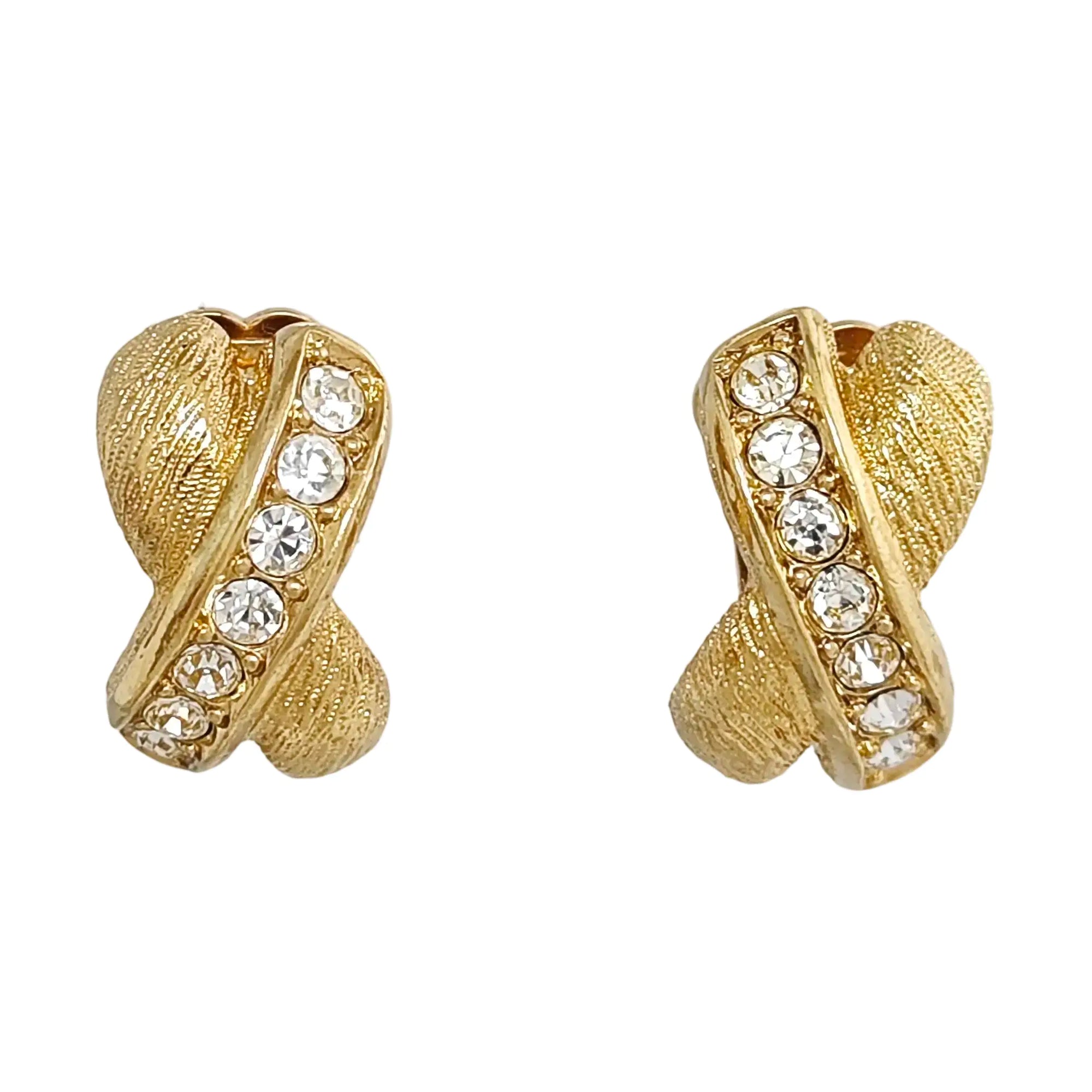 Metal Gold Clip On Earrings