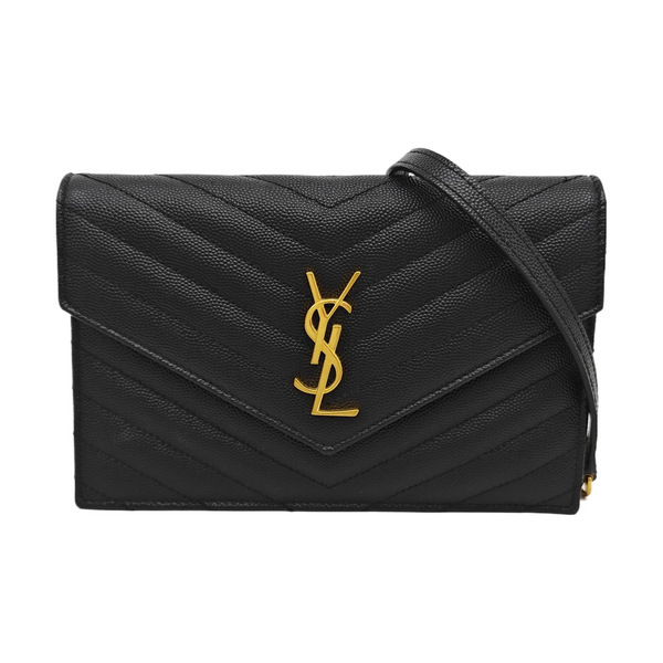 MONOGRAM WOC Chevron Calfskin Black