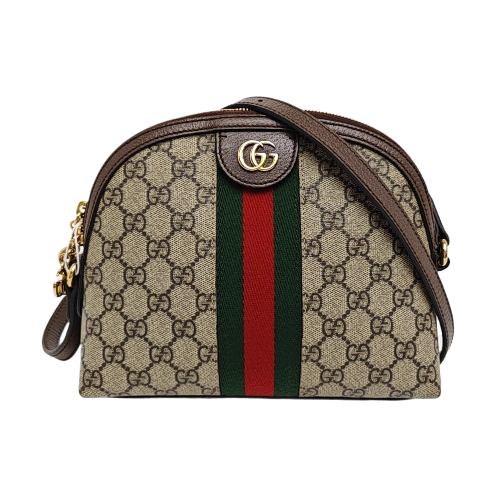 Ophidia Small Monogram Coated Canvas Beige