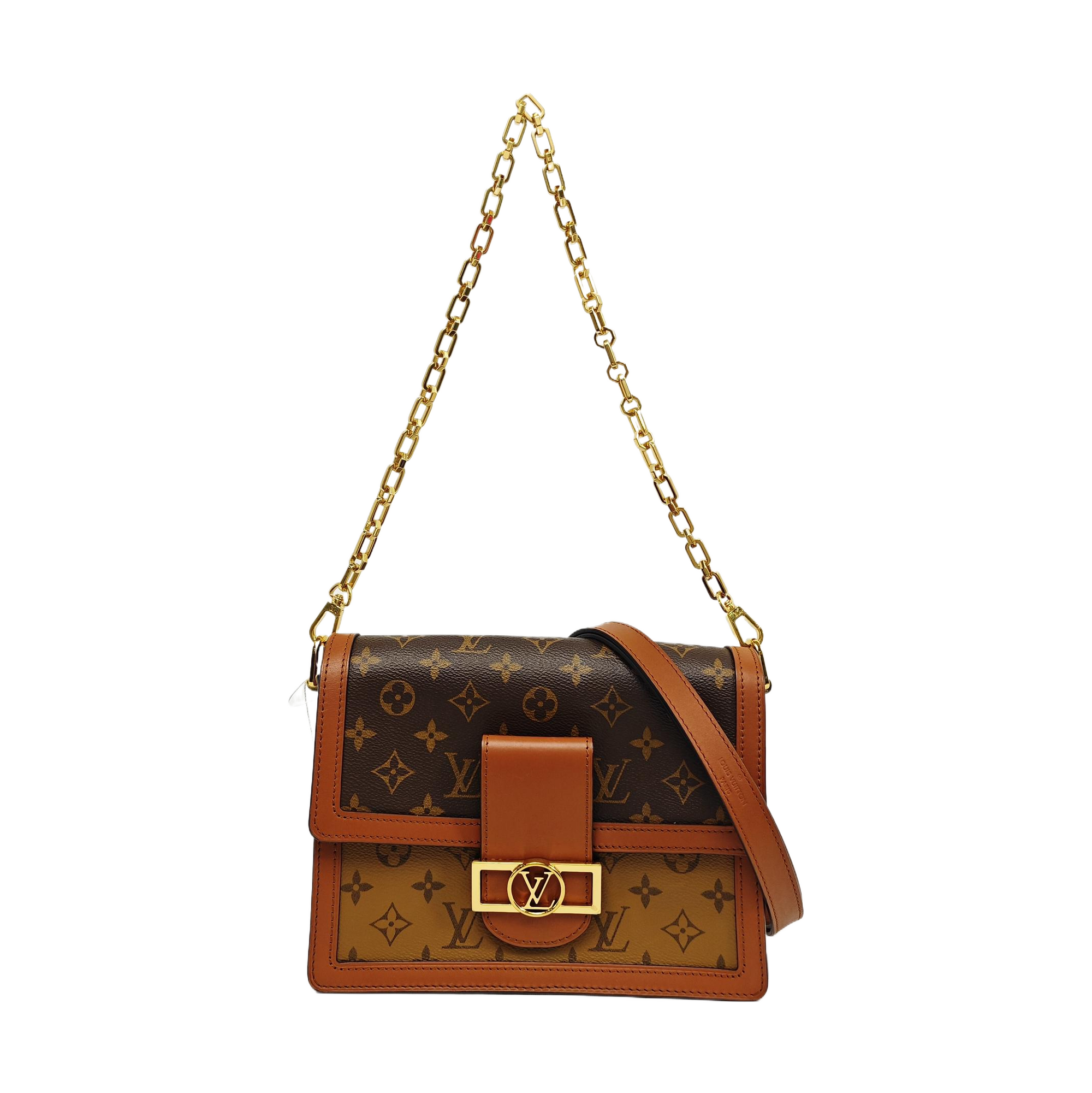 DAUPHINE MM Monogram Coated Canvas Brown