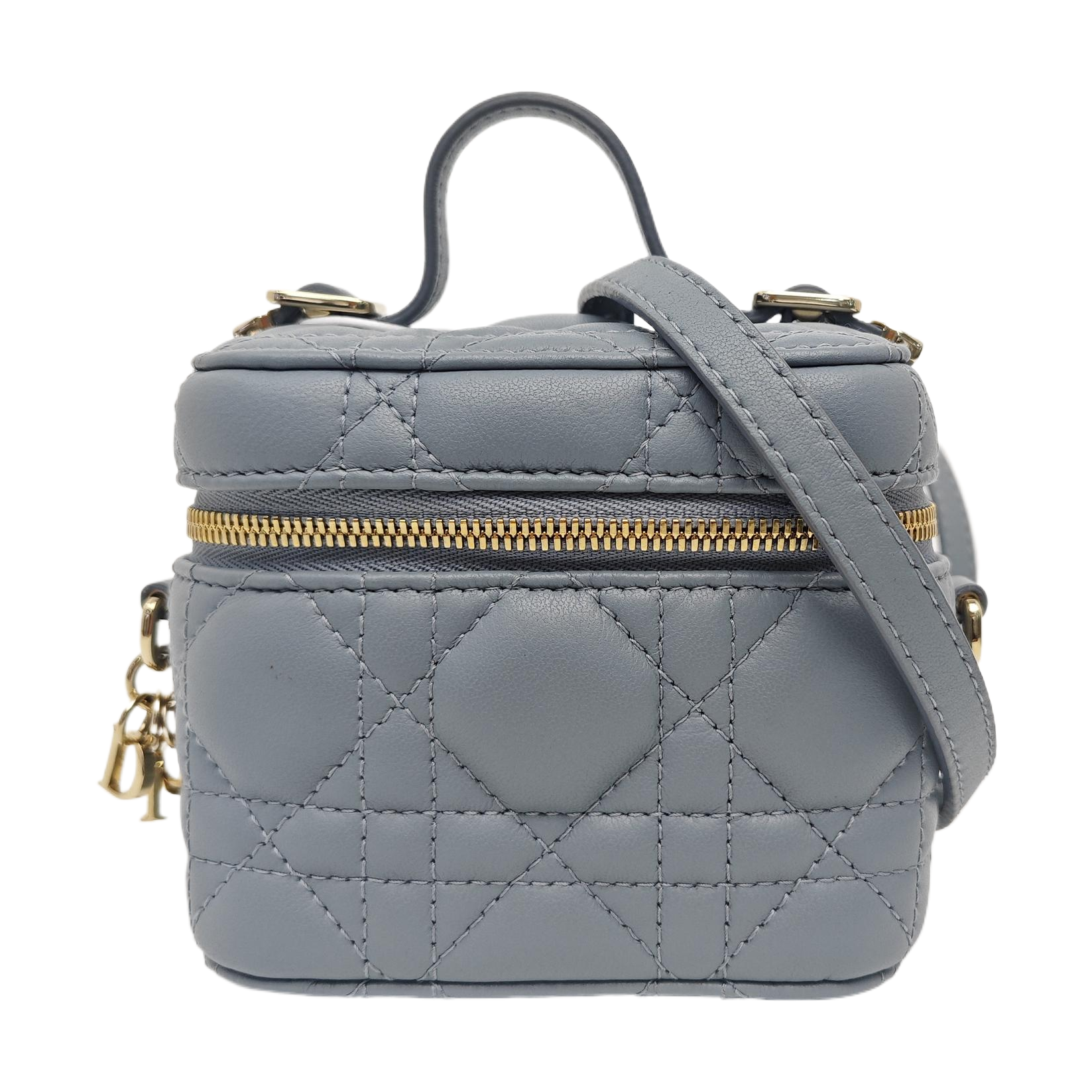 Vanity Lady Dior Cannage Calfskin Blue