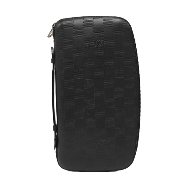 ATOLL Damier Graphite Calfskin Black
