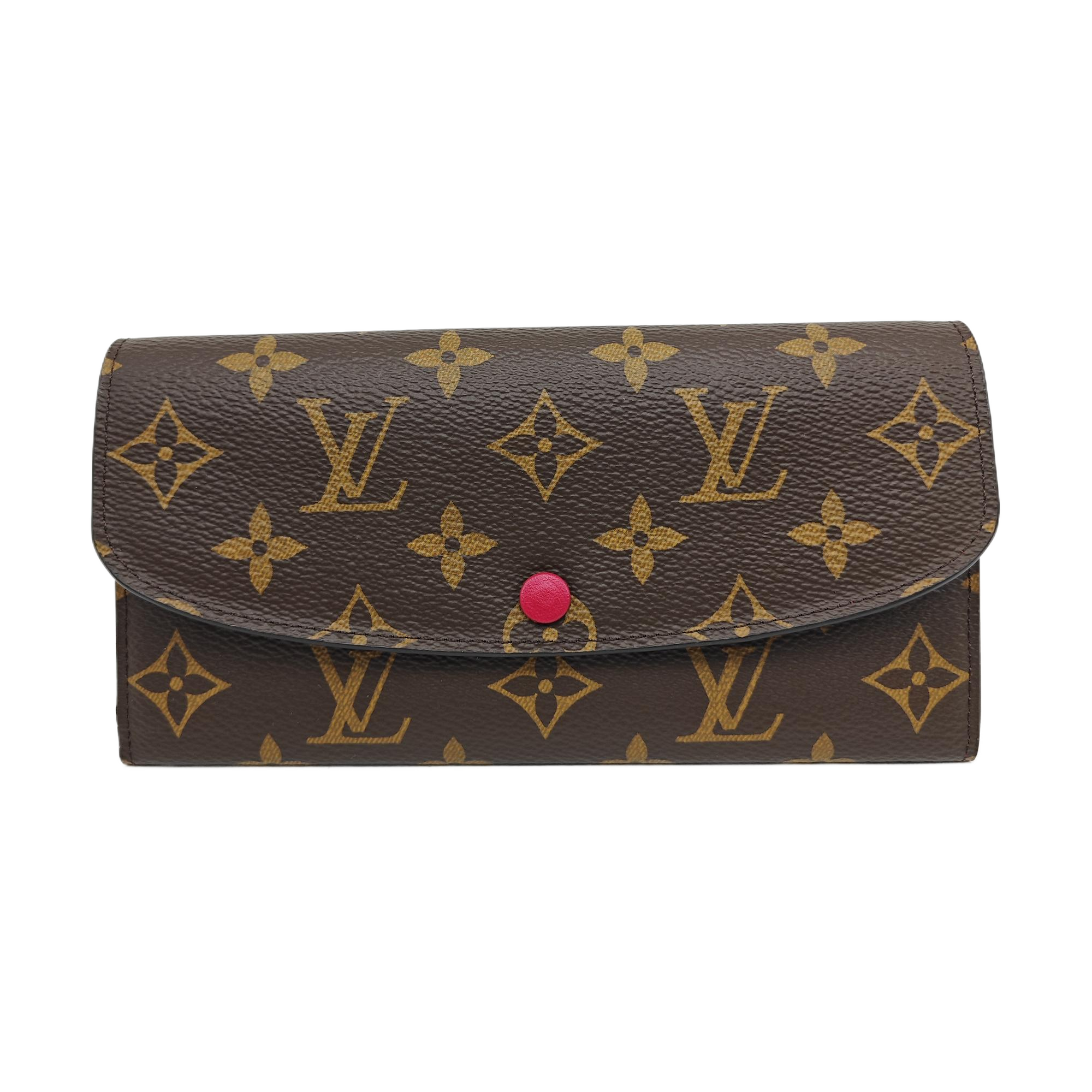 EMILIE Monogram Coated Canvas Brown Wallet