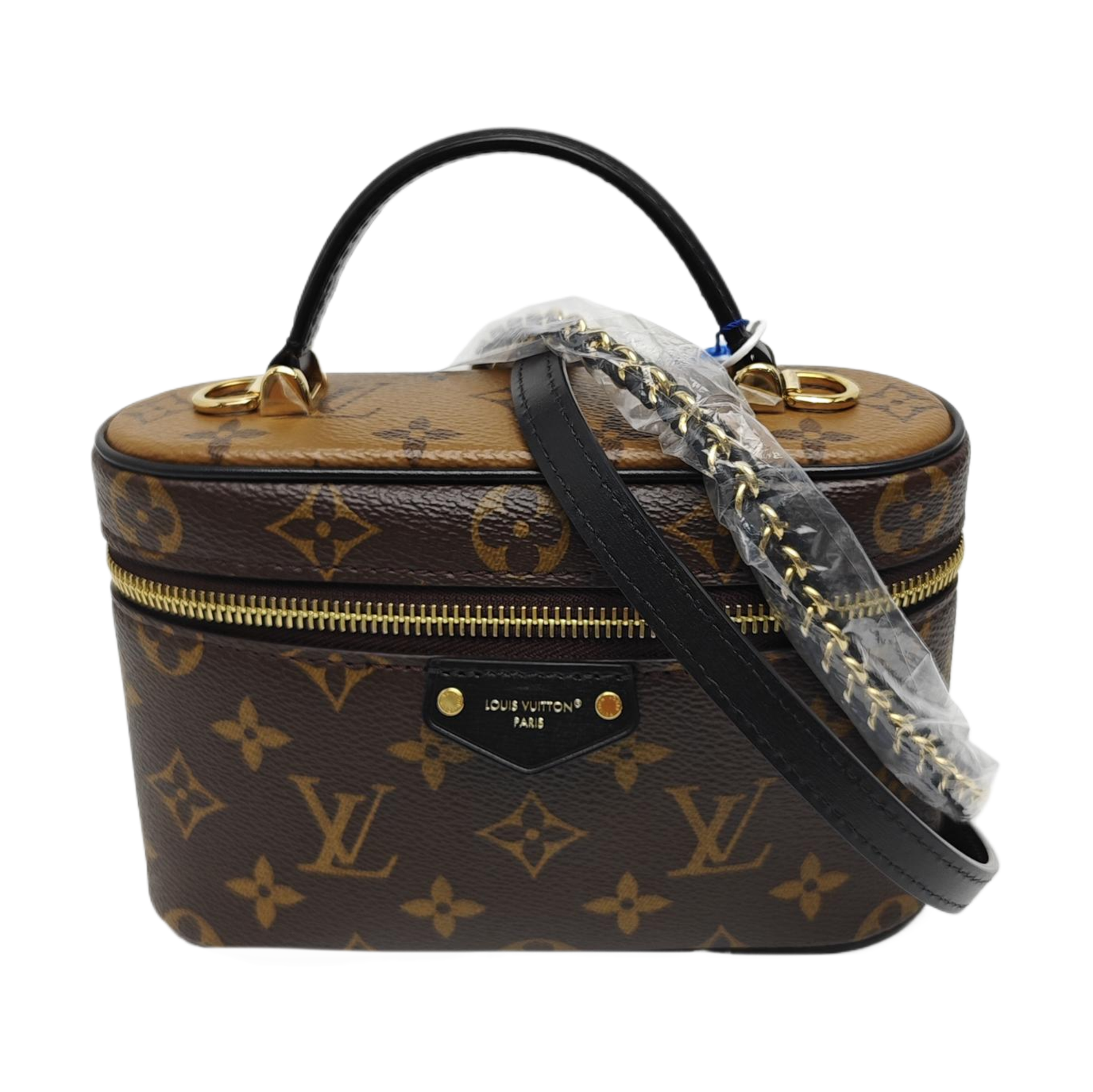 Vanity Chain Pouch Monogram Coated Canvas Brown