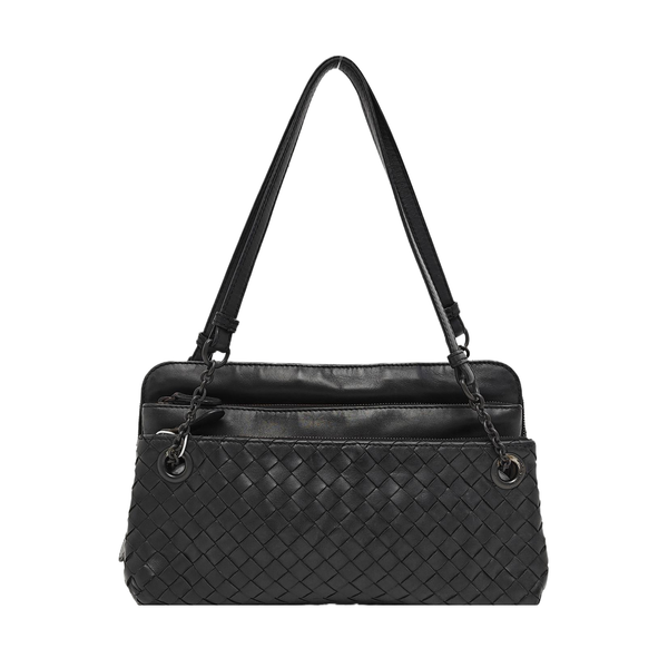 Calfskin Top Handle Bag Black