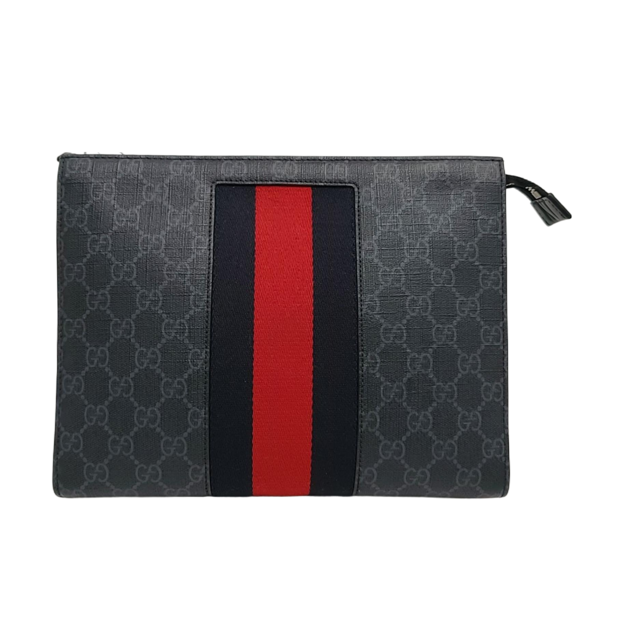 GG Supreme Monogram Coated Canvas Gray