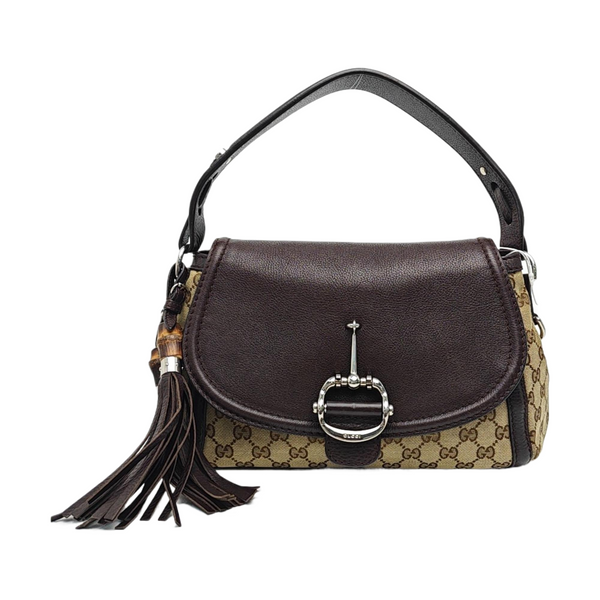 Monogram Canvas Top Handle Bag Beige