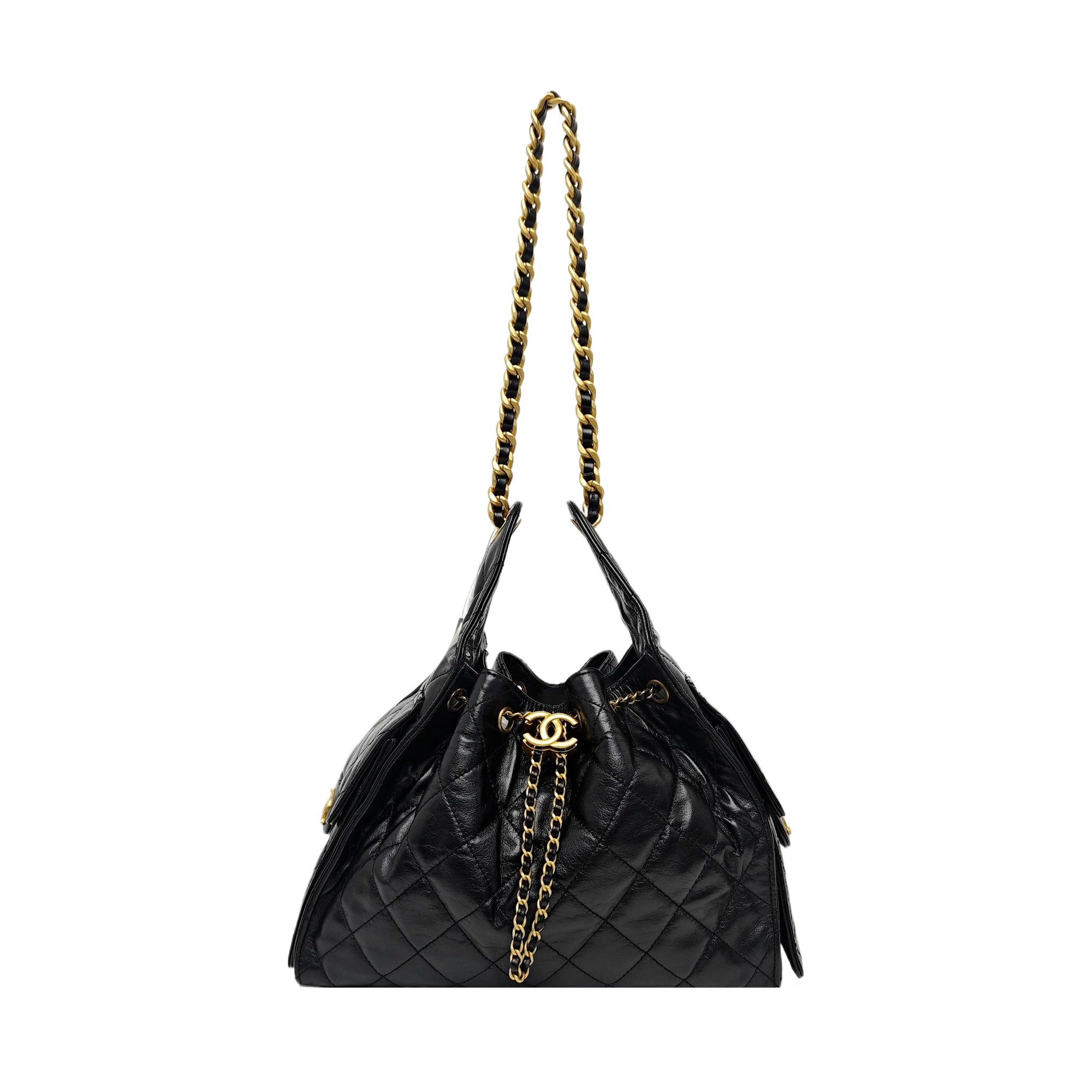 CHANEL 25 Small Quilted Calfskin Black