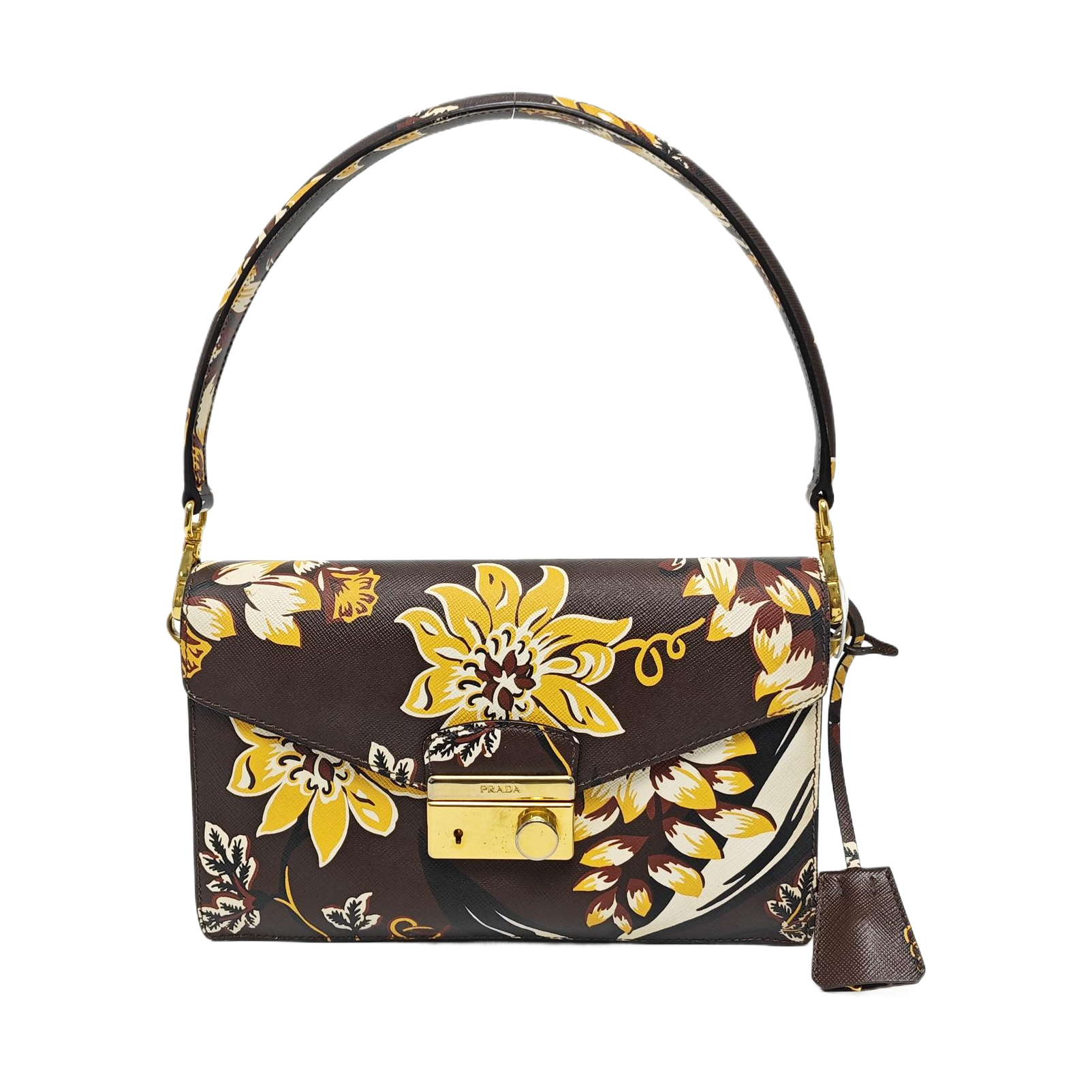 Calfskin Top Handle Bag Multicolor