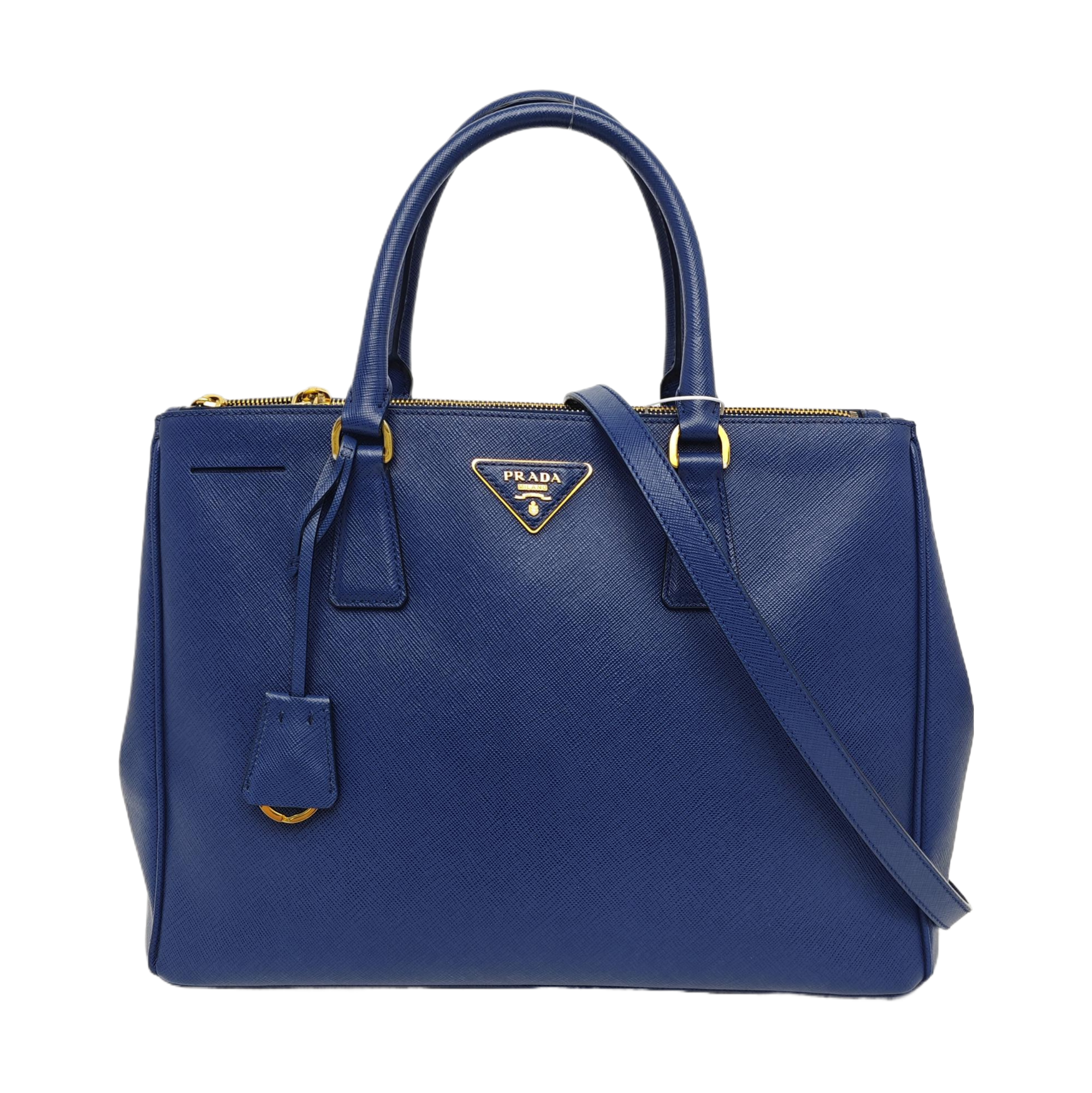 Galleria Large Saffiano Calfskin Blue
