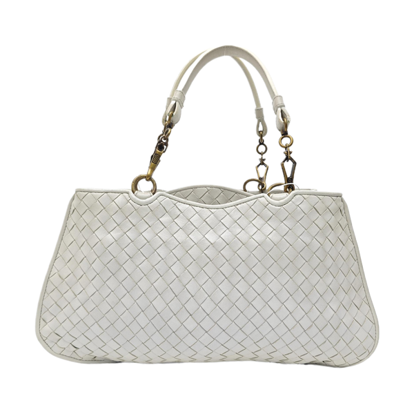 Calfskin Top Handle Bag White