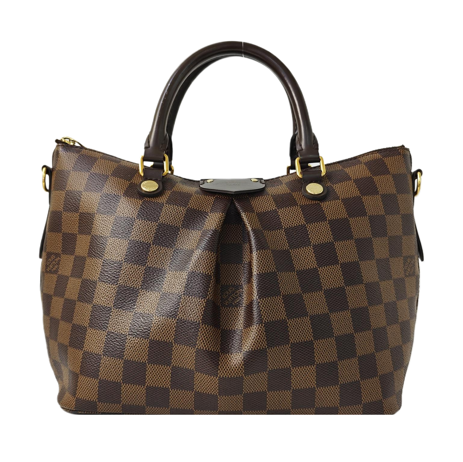 SIENA Damier Ebene Coated Canvas Brown