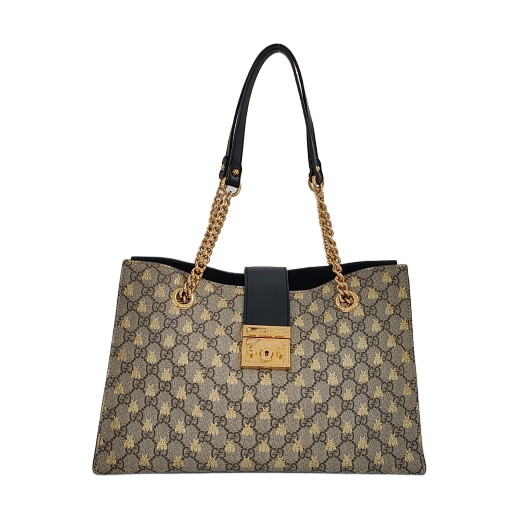 Padlock Medium Monogram Coated Canvas Brown