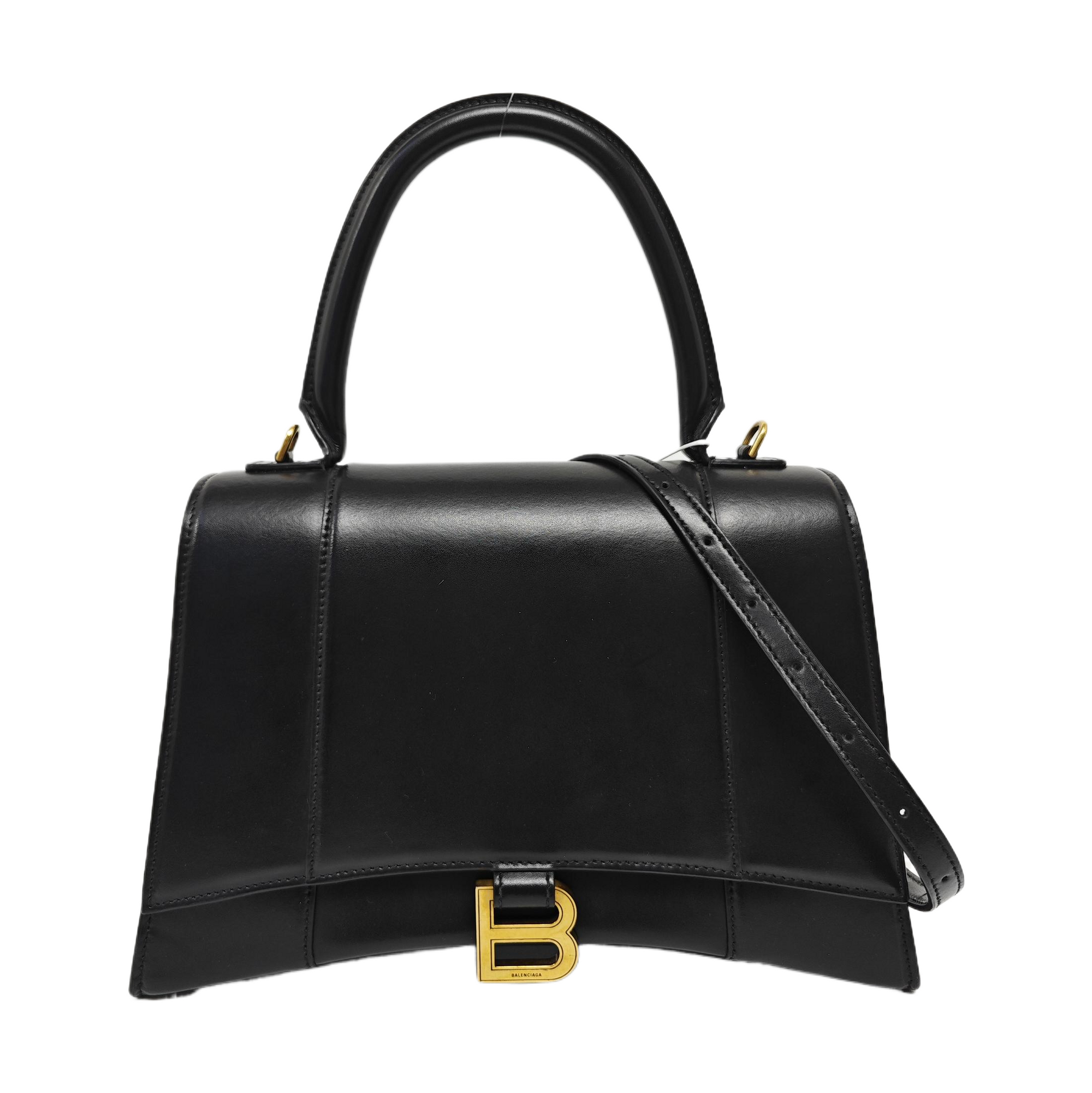 Hourglass Small Calfskin Black