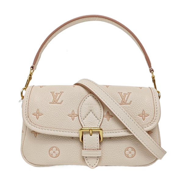 DIANE Nano Monogram Calfskin White