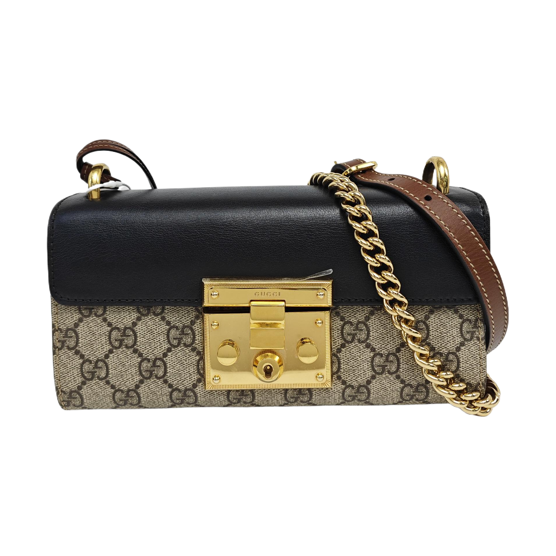 Padlock Mini Monogram Coated Canvas Beige