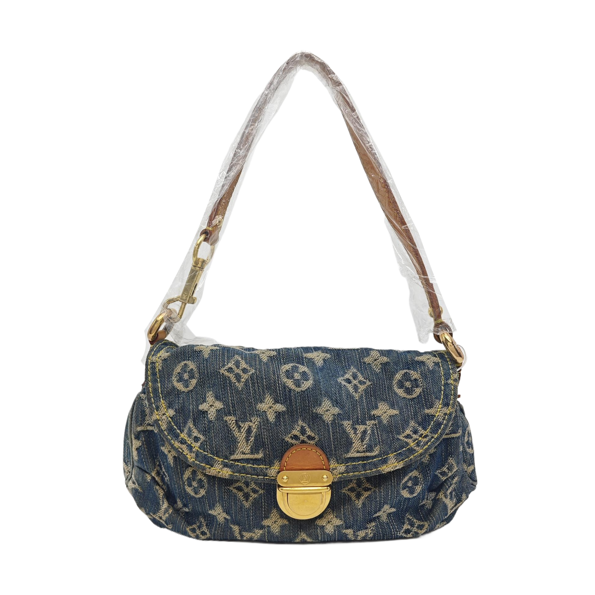 PLEATY Monogram Denim Blue