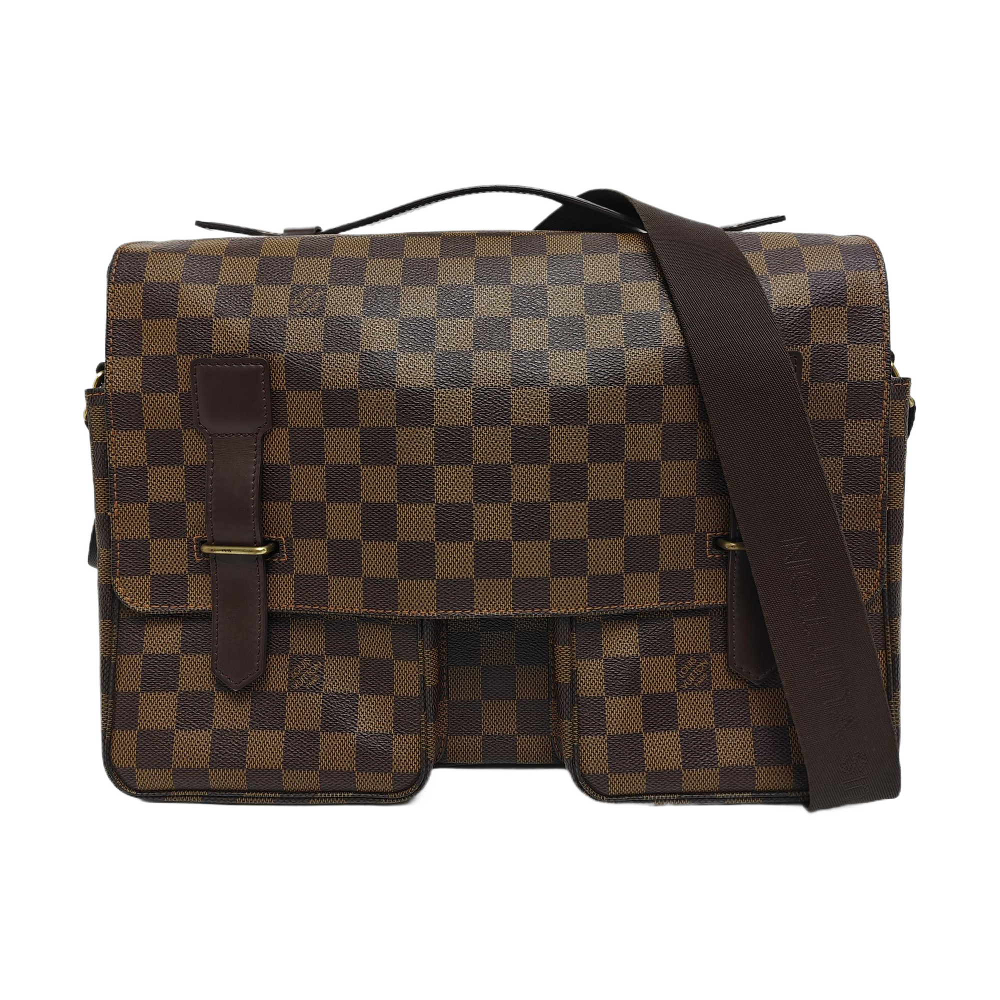 BROADWAY Damier Ebene Coated Canvas Brown