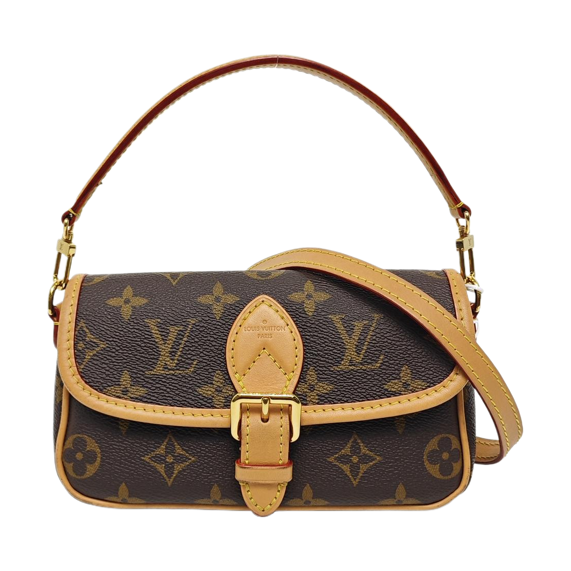 DIANE Nano Monogram Coated Canvas Brown