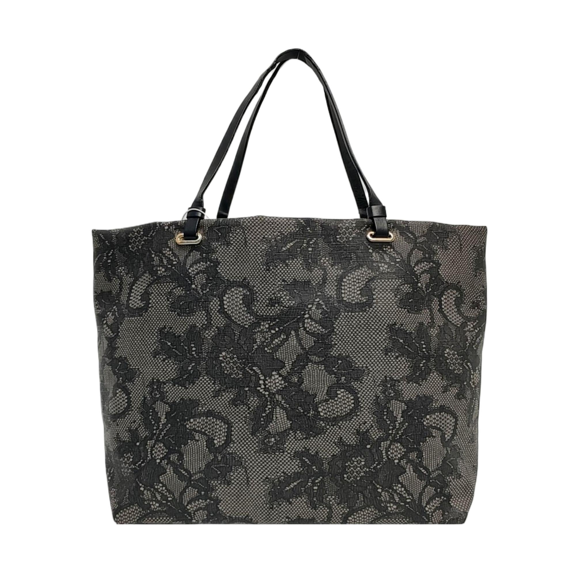 Coated Canvas Tote Bag Black