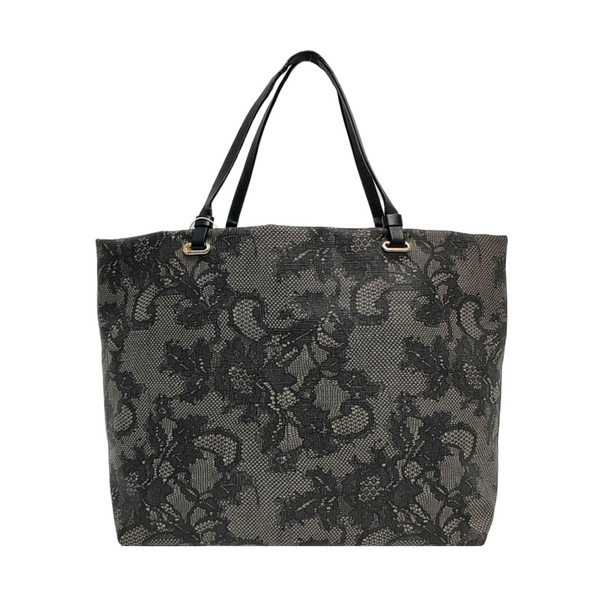Coated Canvas Tote Bag Black