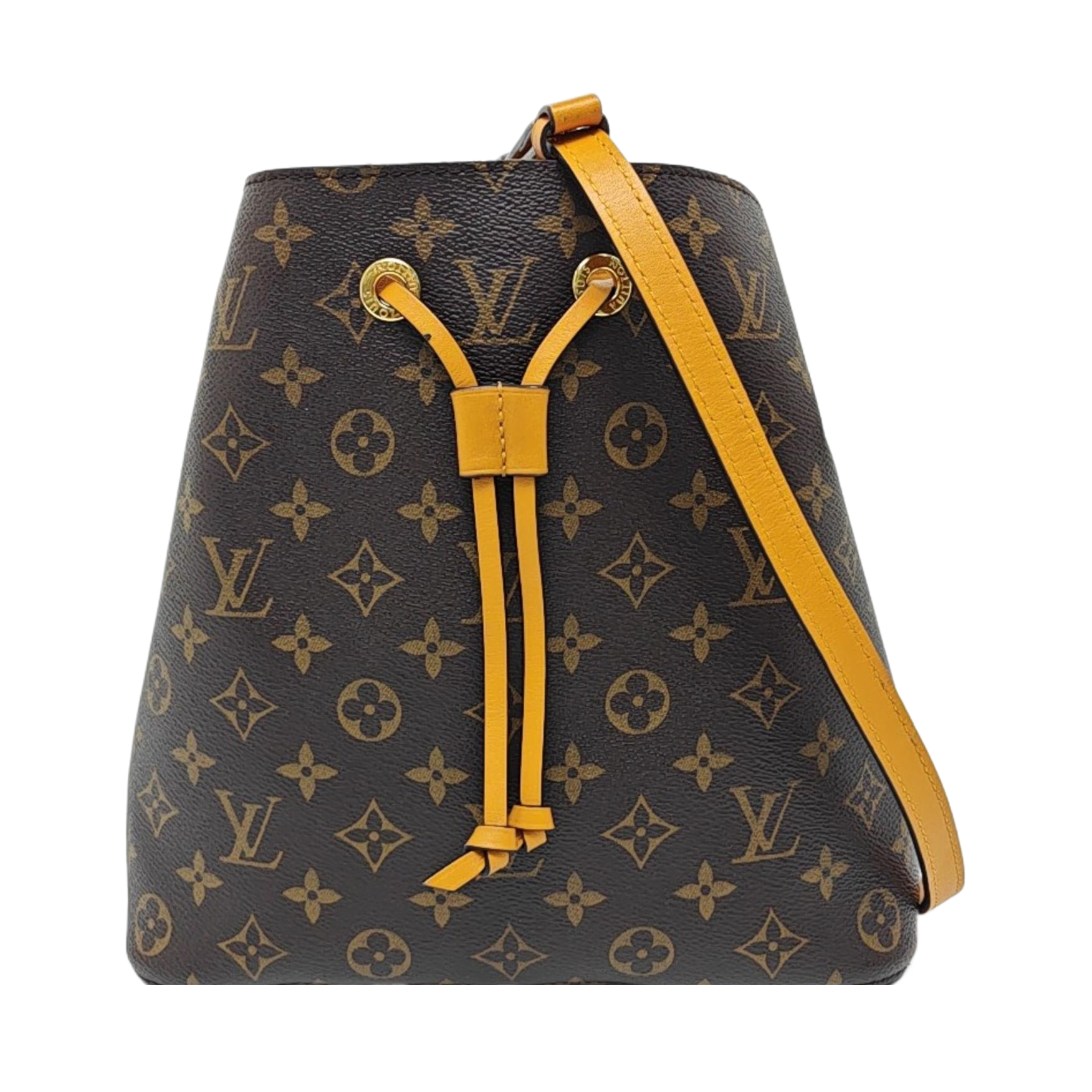 NÉONOÉ MM Monogram Coated Canvas Brown