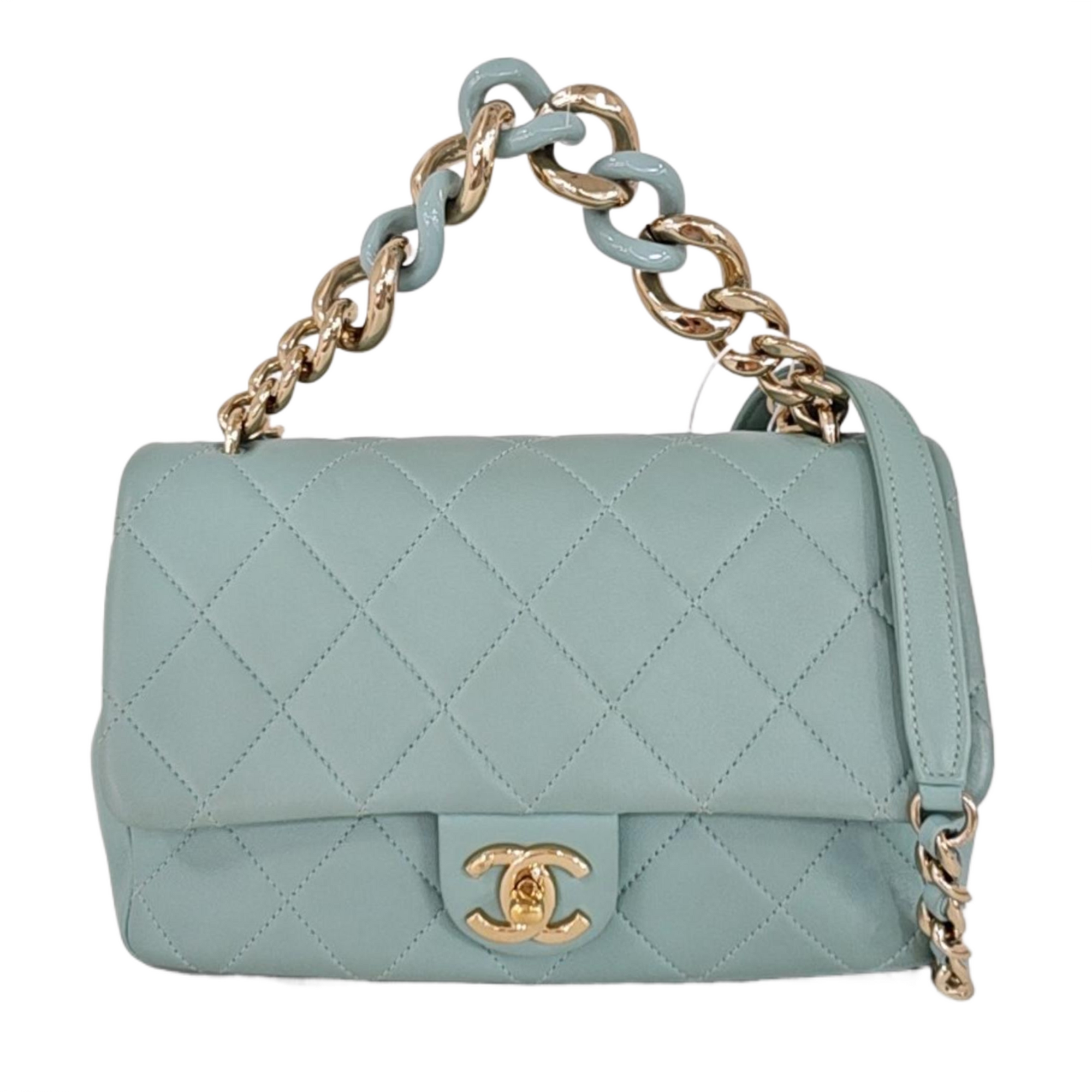 Quilted Calfskin Shoulder Bag Green