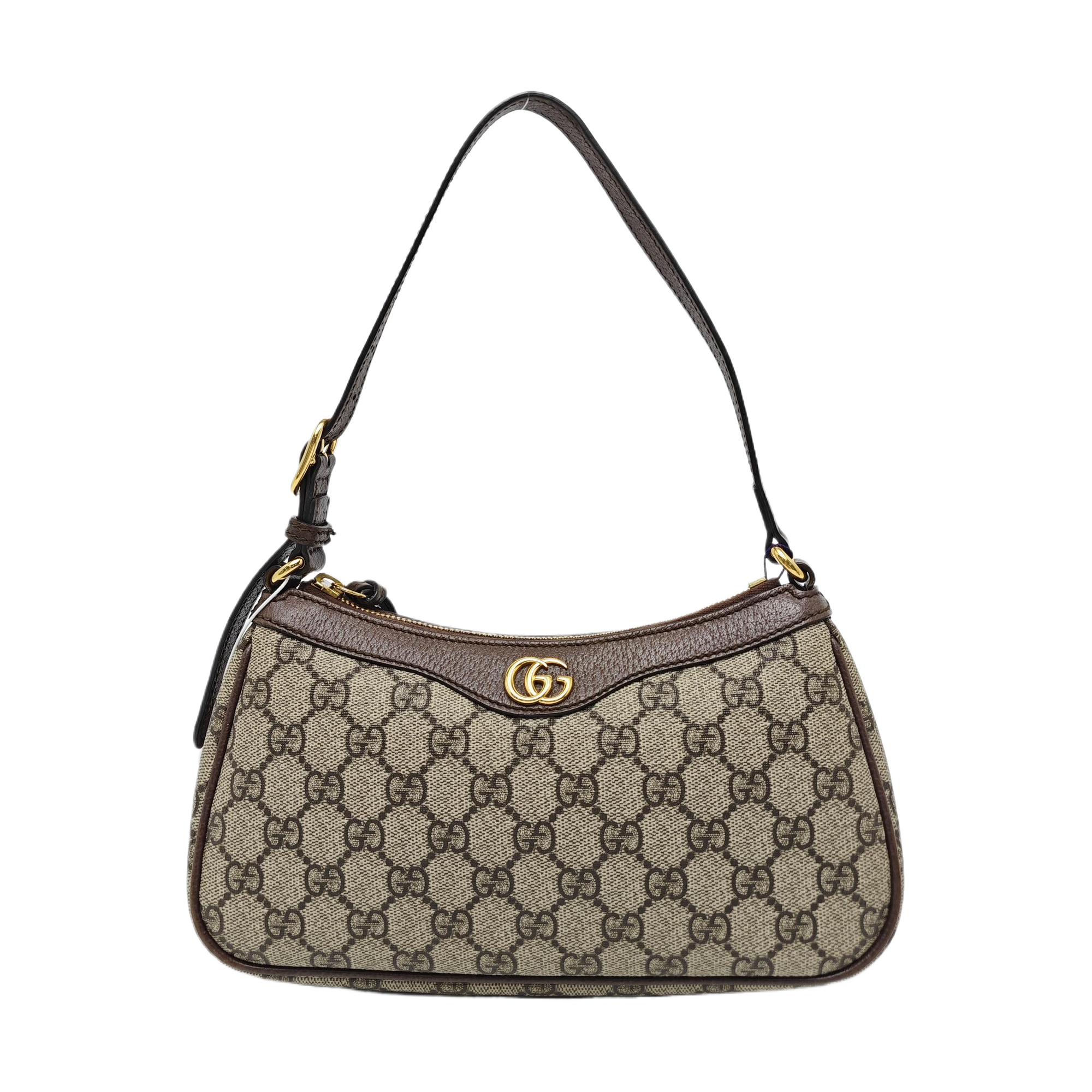 Ophidia Small Monogram Coated Canvas Brown