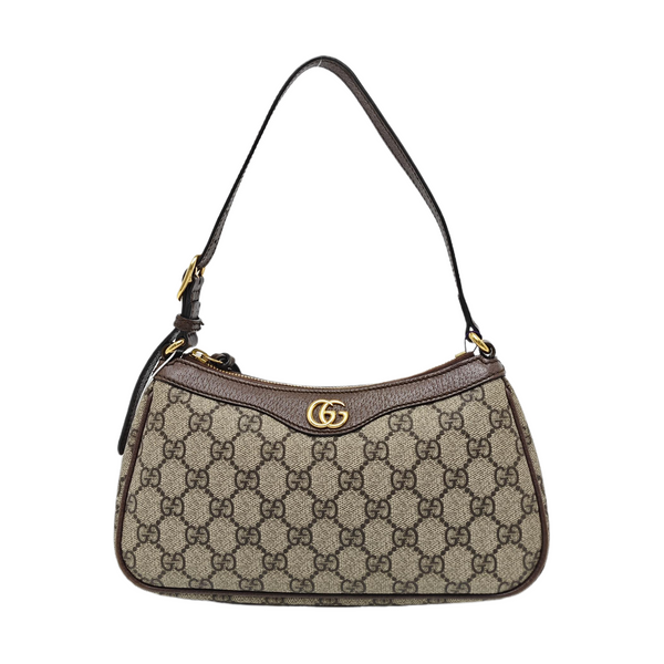 Ophidia Small Monogram Coated Canvas Brown