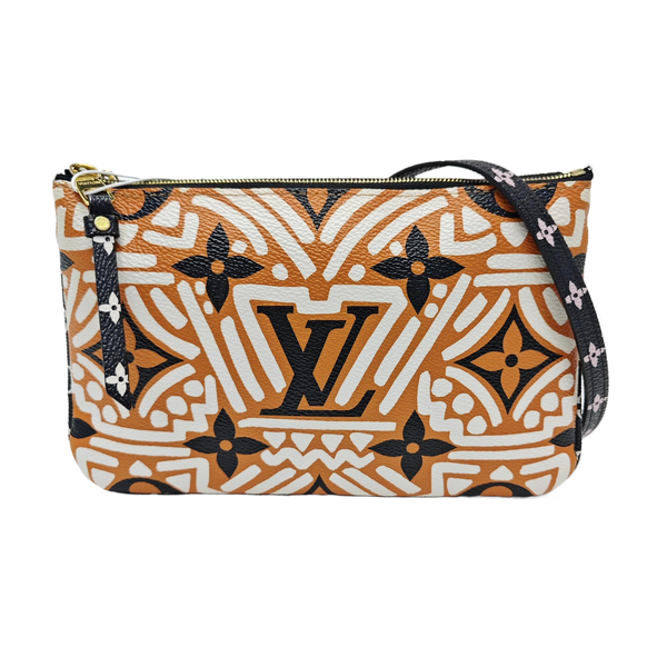 DOUBLE ZIP Coated Canvas Multicolor