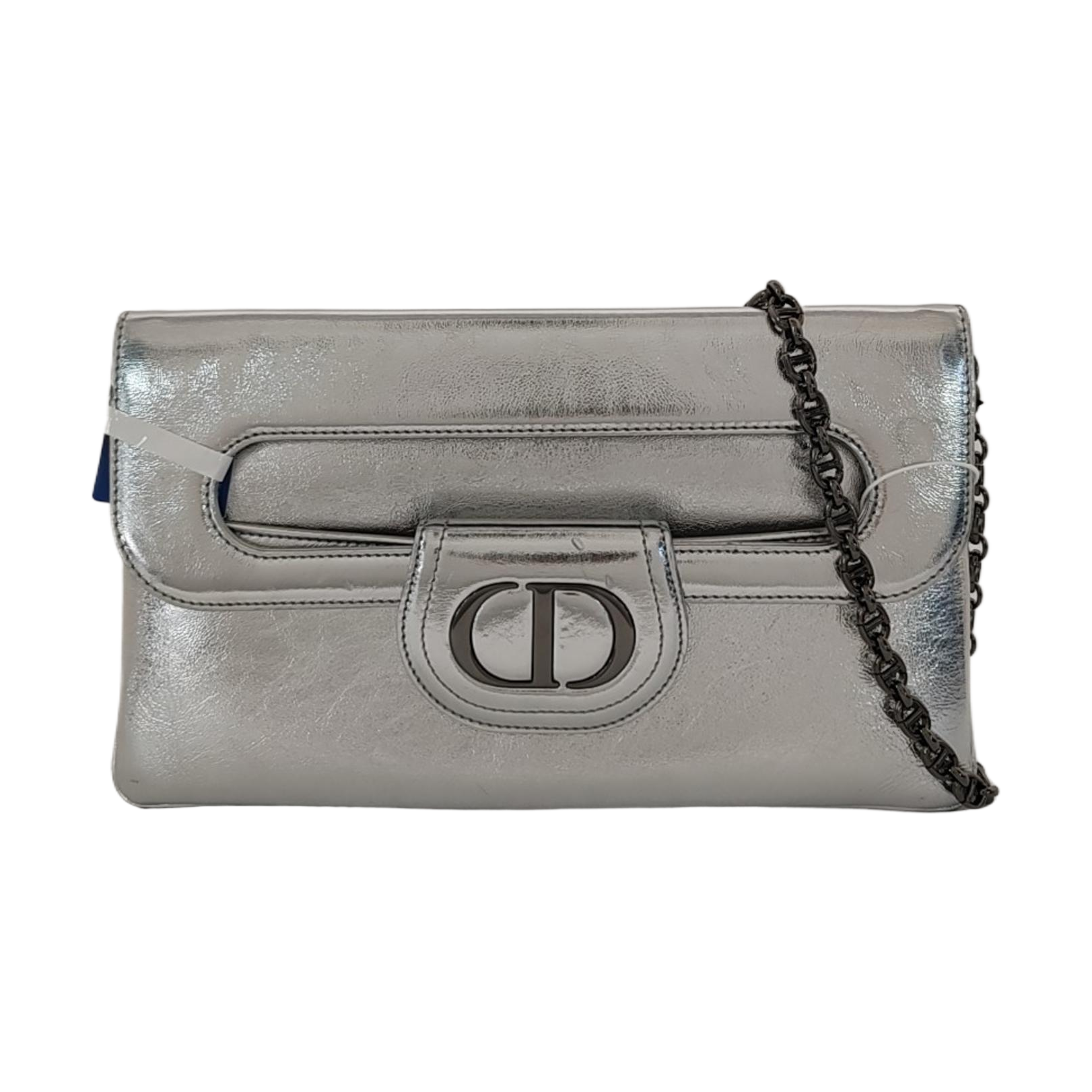 Diordouble Medium Calfskin Silver