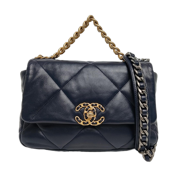 CHANEL 19 Small Quilted Lambskin Blue