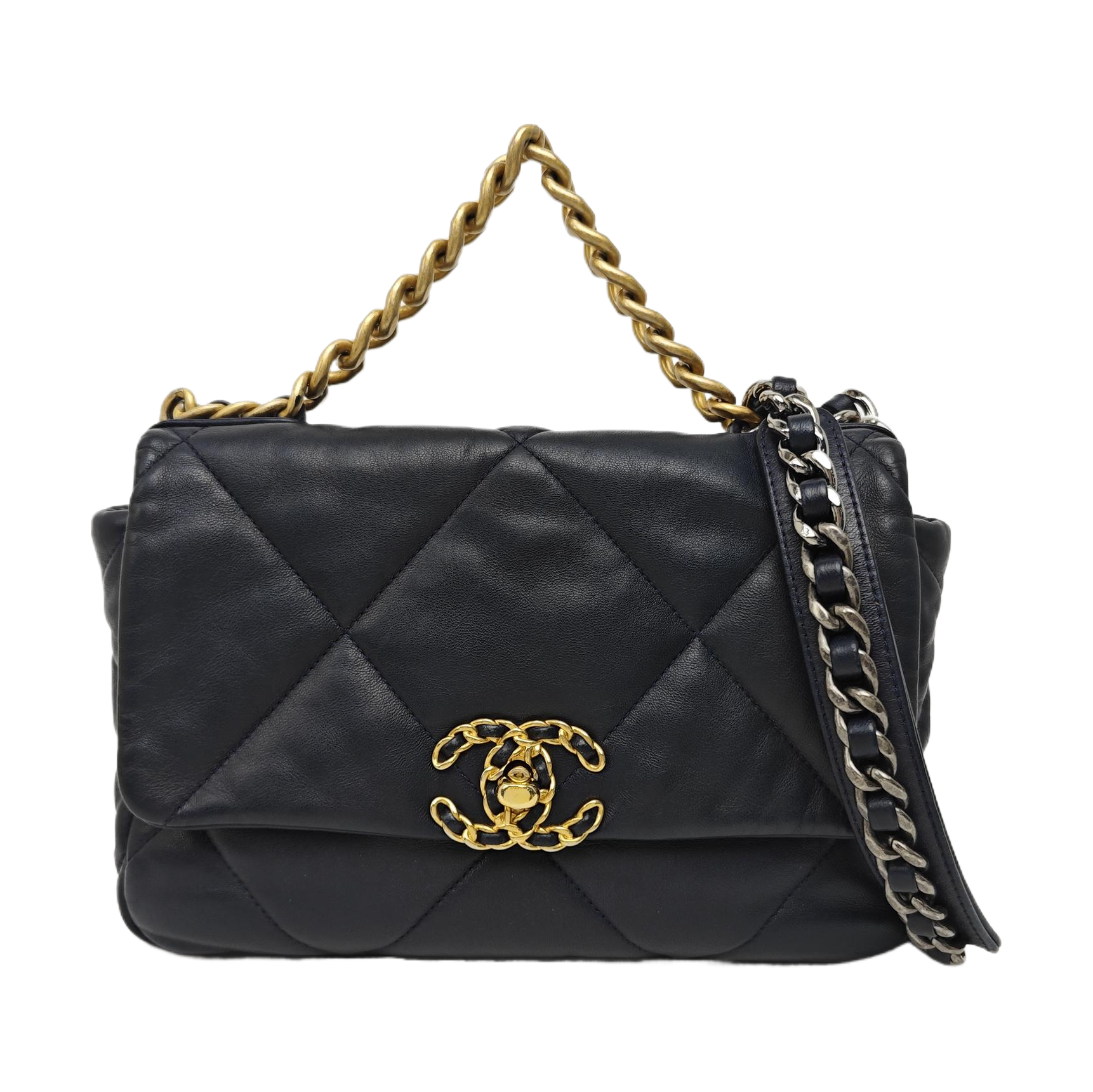 CHANEL 19 Small Quilted Lambskin Blue
