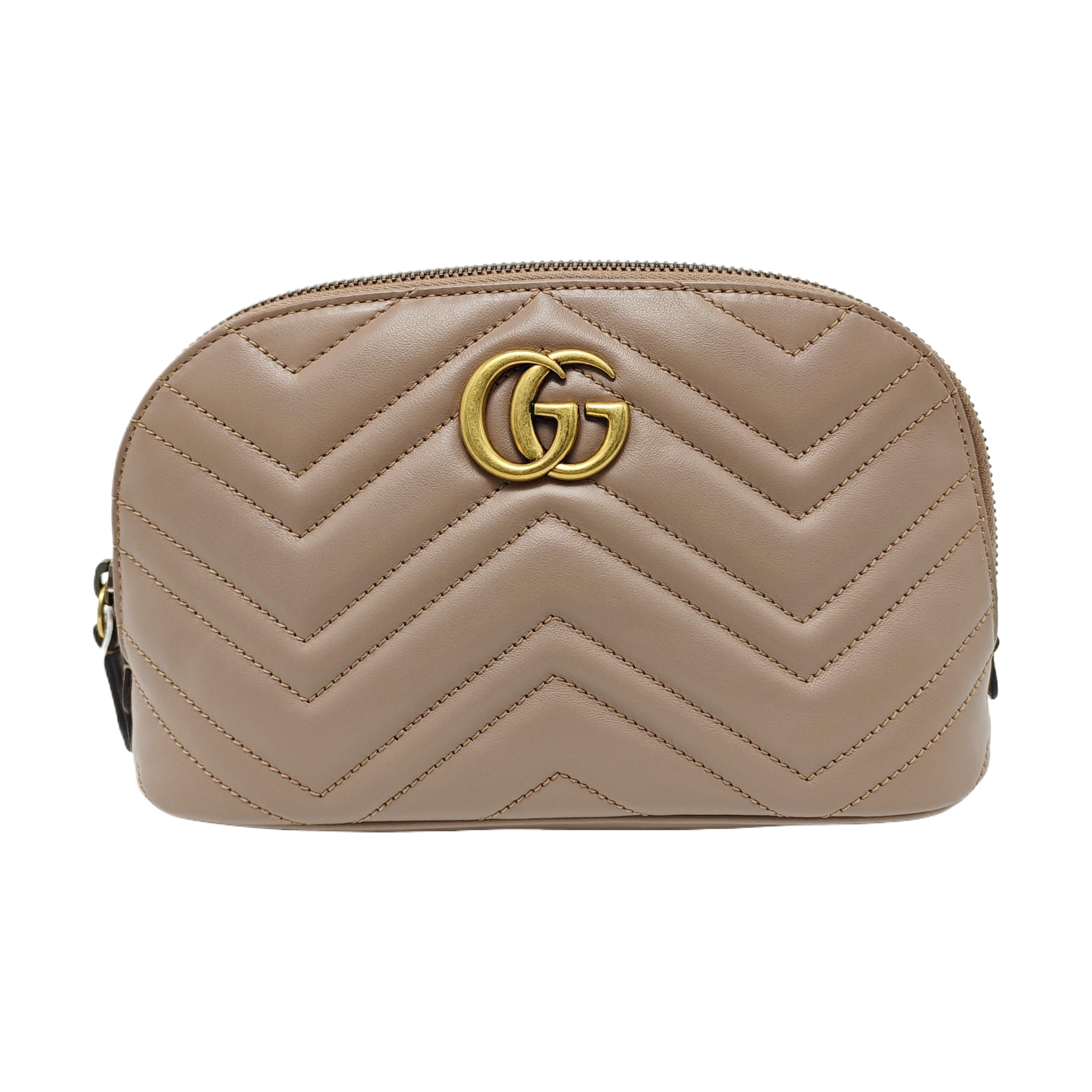 GG Marmont Large Quilted Calfskin Beige