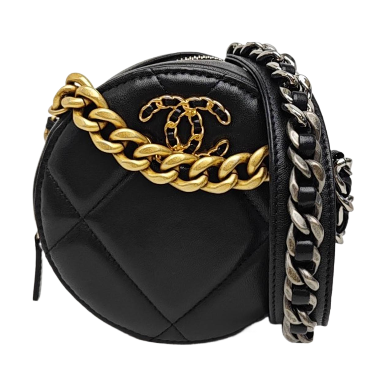 CHANEL 19 Small Quilted Lambskin Black