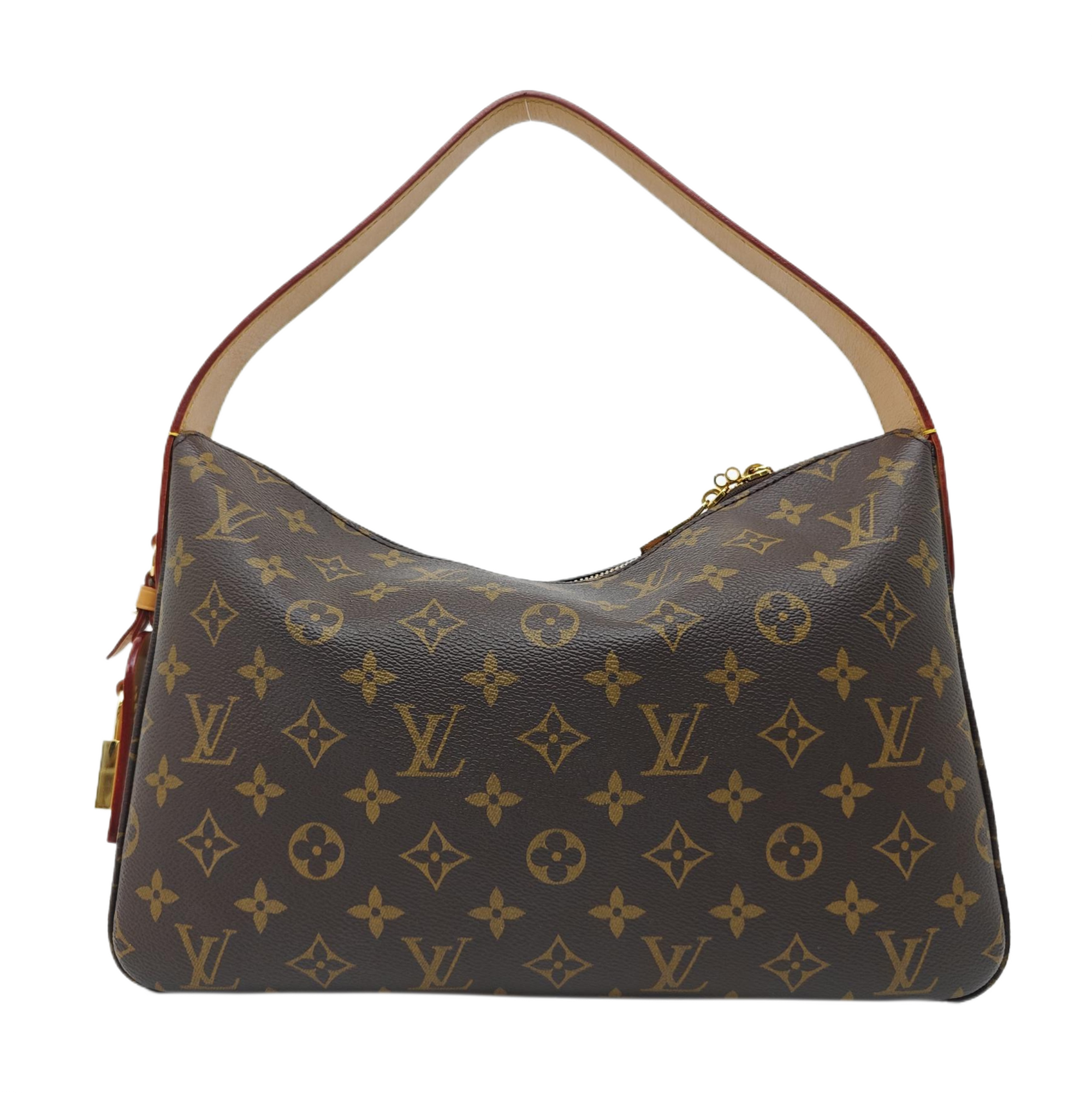 Monogram Coated Canvas Top Handle Bag Brown