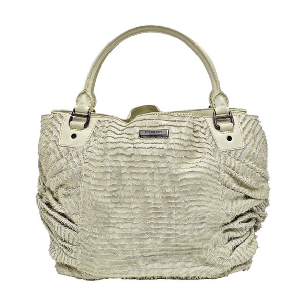 Calfskin Top Handle Bag Beige