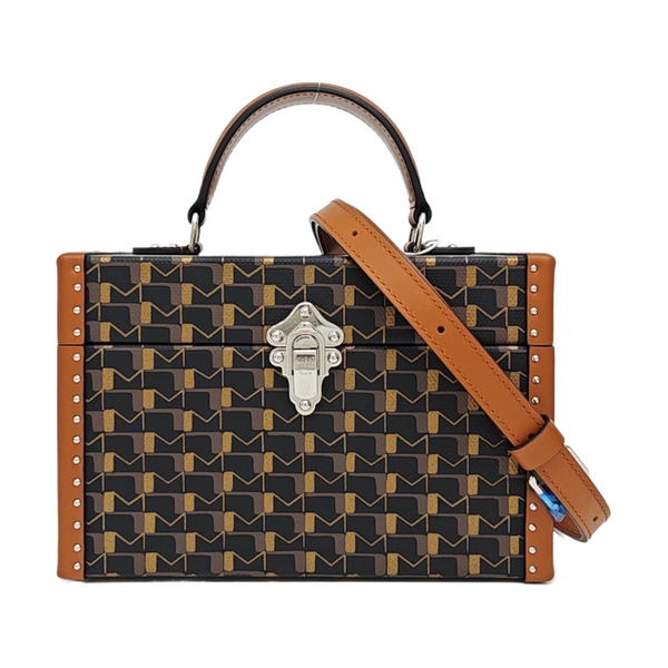 Coated Canvas Shoulder Bag Brown