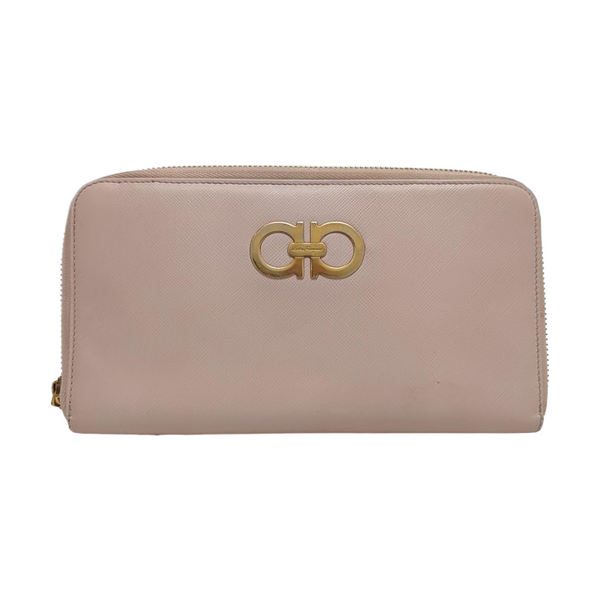 Authenticated pre-owned  Gancini Calfskin Pink Wallet - Wallet at Looply