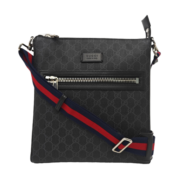 Monogram Coated Canvas Shoulder Bag Black