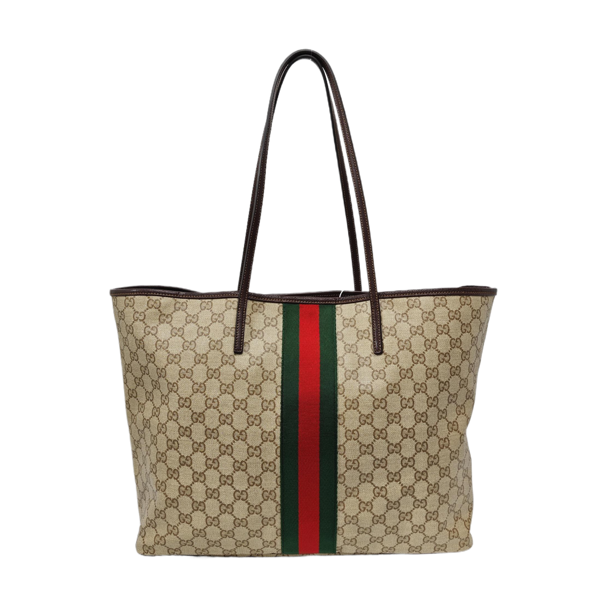 Tribeca Large Monogram Coated Canvas Beige