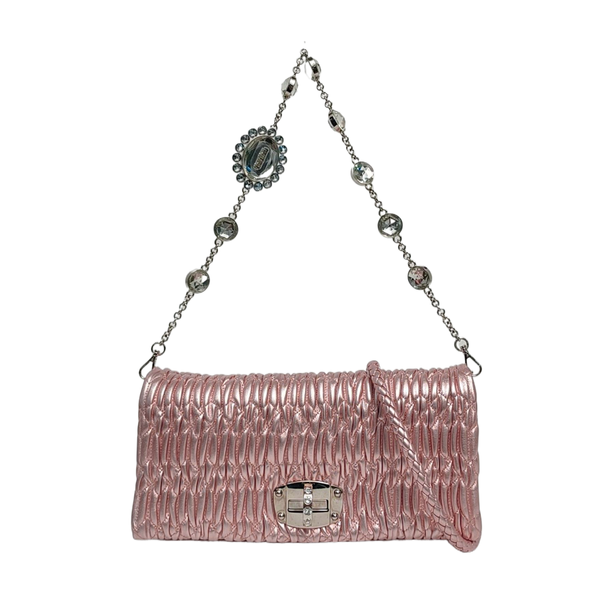 Crystal Quilted Lambskin Pink