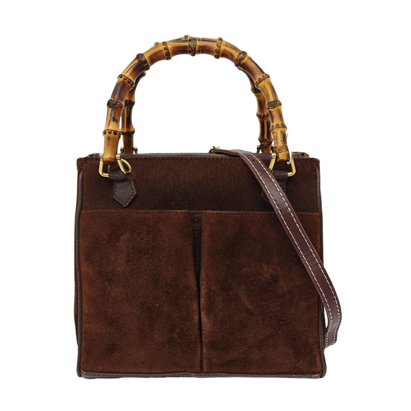 Suede Tote Bag Brown