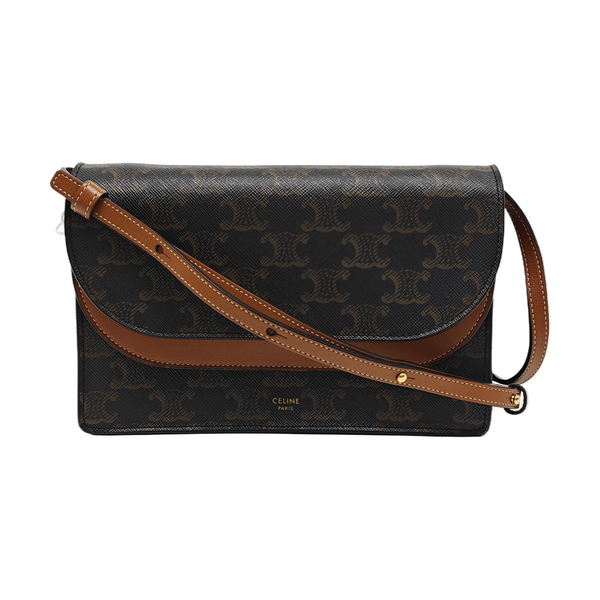 TRIOMPHE CANVAS Small Coated Canvas Brown