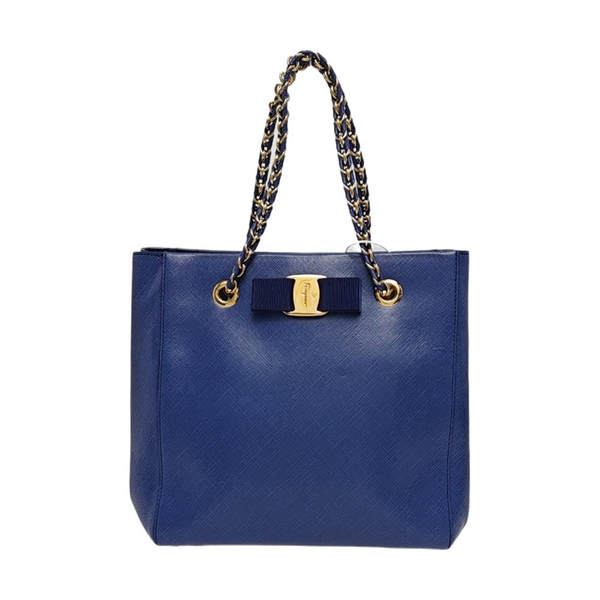 Calfskin Tote Bag Blue