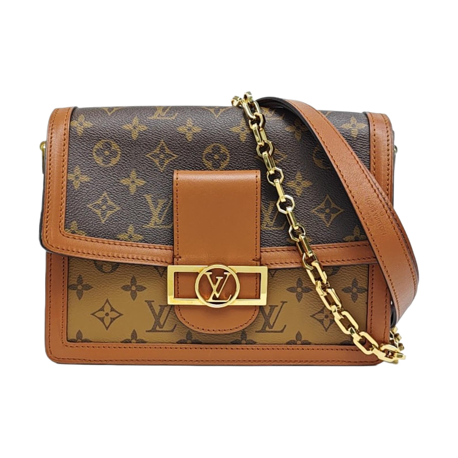 DAUPHINE MM Monogram Coated Canvas Brown