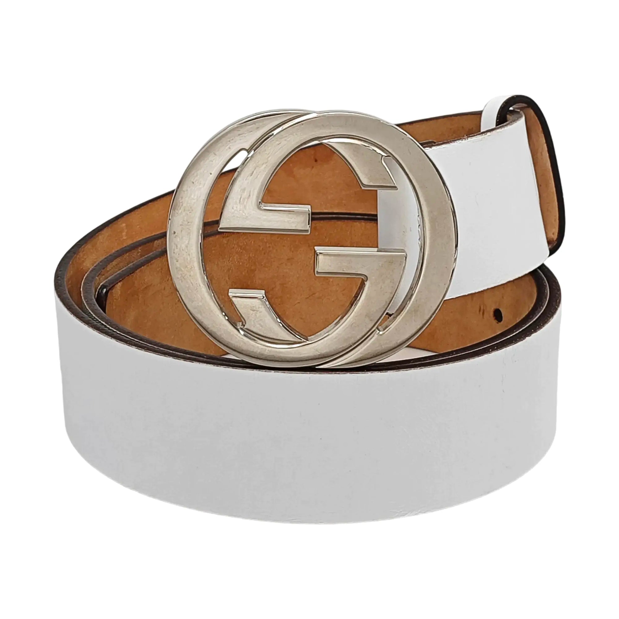 Leather Belt White