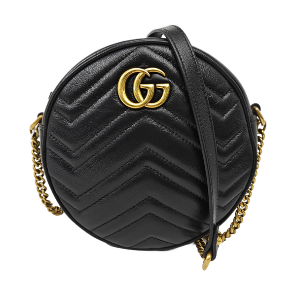 GG Marmont Mini Quilted Calfskin Black