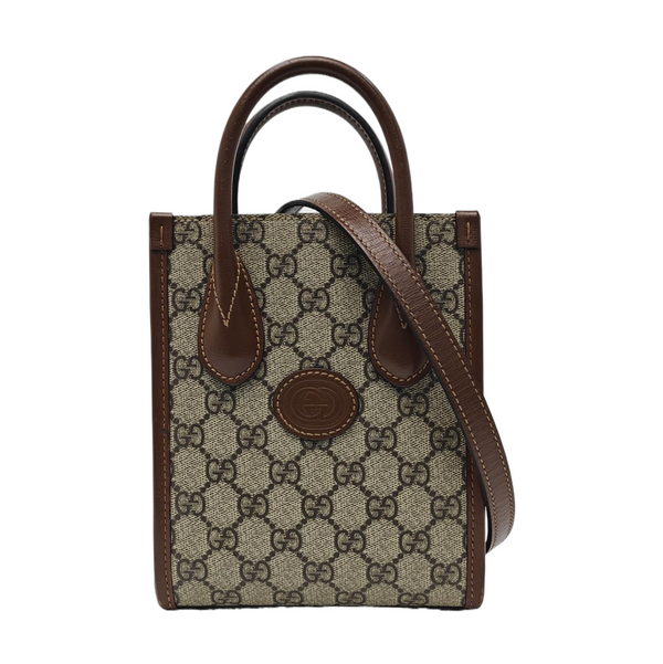 Retro Mini Monogram Coated Canvas Beige