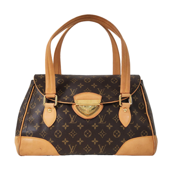 BEVERLY Monogram Coated Canvas Brown